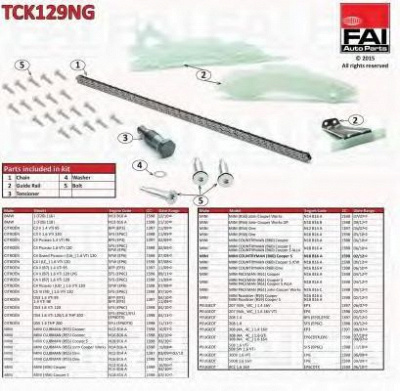 FAI AUTOPARTS tck129ng -  Комплект цели привода распредвала